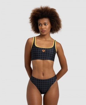 Dámské Bikiny Arena 50th Anniversary Bikini Bralette Černé Viacfarebný Zlaté | 5697-QUTSB