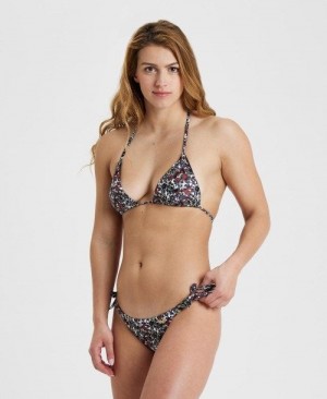 Dámské Bikiny Arena Allover Triangle Bikini Vínové Viacfarebný | 0913-UXKAD
