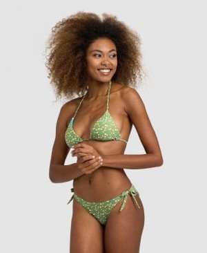 Dámské Bikiny Arena Allover Triangle Bikini Olivy Zelené Viacfarebný | 5609-WYMTX