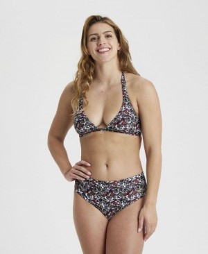 Dámské Bikiny Arena Halterneck Bikini Multiprints Vínové Viacfarebný | 2637-OTHNF