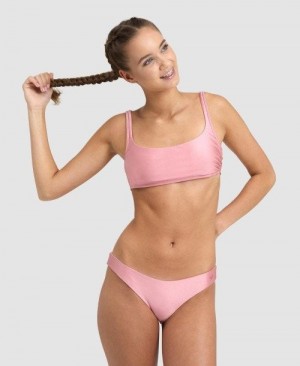 Dámské Bikiny Arena Shila Bralette Bikini Růžové | 7032-TQPMR