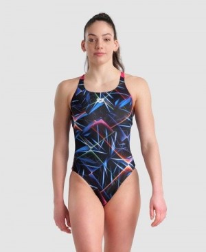 Dámské Body Arena Allover Pro Back One Piece Černé Viacfarebný Růžové | 3689-FJPDT