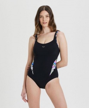Dámské Body Arena Bodylift Carolina Strap Back One Piece Černé Černé Viacfarebný | 7508-VLJBE