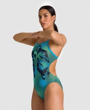 Dámské Body Arena Drew Kibler Collection Challenge Back One Piece Viacfarebný | 7950-MQPJZ