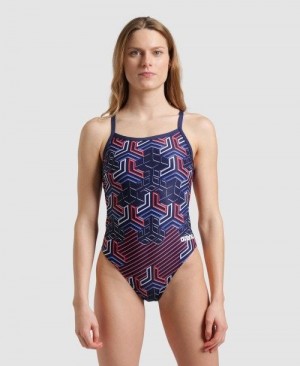 Dámské Body Arena Kikko Pro Challenge Back One Piece Tmavě Blankyt | 1043-QWXOH