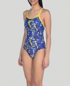 Dámské Body Arena Power Triangle Light Drop One Piece Blankyt Žluté | 5648-UENFZ