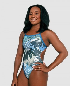 Dámské Body Arena Simone Manuel Capsule Collection Challenge Back One Piece Viacfarebný | 0876-YQSRP