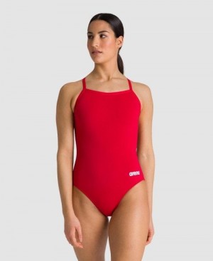 Dámské Body Arena Team Light Drop Back One Piece Červené Bílé | 7950-ONQUG