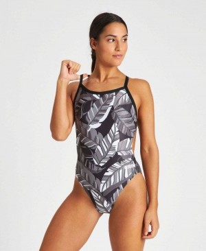 Dámské Body Arena Tropicals Challenge Back One Piece Černé Černé Viacfarebný | 5237-HJNPU