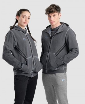 Dámské Bundy Arena Icons Hooded Jacket Černé Bílé | 3581-MJDOZ