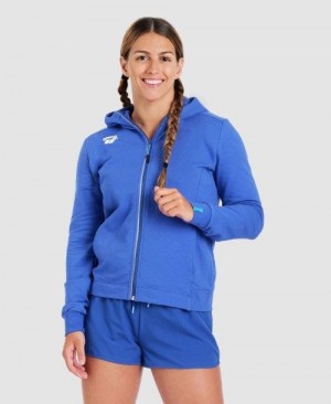 Dámské Bundy Arena Team Hooded Jacket Panel Královská Modrá | 5436-FPTXA