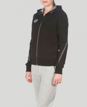 Dámské Bundy Arena Team Line Hooded Jacket Černé | 3512-GFMQL