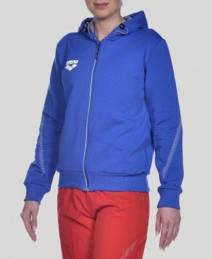 Dámské Bundy Arena Team Line Hooded Jacket Královská Modrá | 8140-VRDZN