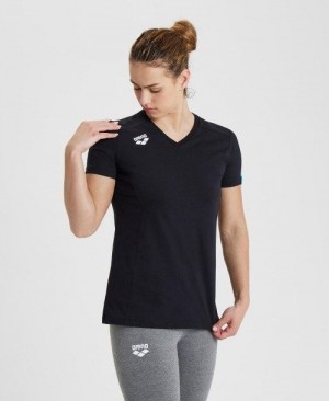 Dámské Kraťasy Arena Team T-shirt Panel Černé | 7526-LWEFT