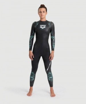 Dámské Neopren Arena Powerskin Storm Wetsuit Koralove Blankyt Černé | 6859-HSEVT