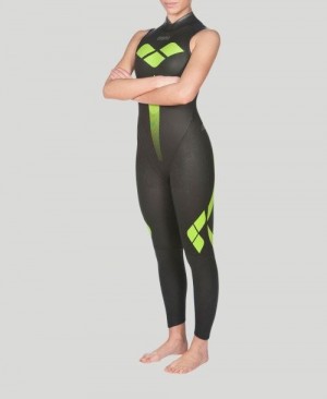 Dámské Neopren Arena Triwetsuit Sleeveless Černé | 7209-GSCDZ