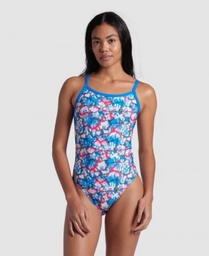 Dámské Plavky Arena Multi Camo Challenge Back Swimsuit Viacfarebný Maskáčové | 9738-QJEIB