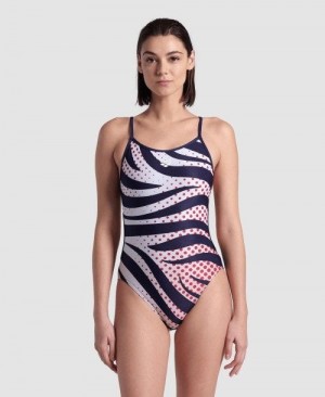 Dámské Plavky Arena Multi Stripes Lace Back Swimsuit Viacfarebný | 3640-SJXZR