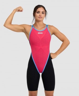 Dámské Plavky Arena Powerskin Carbon Glide Berries Limited Edition Berries Closed Back Tmavě Šedé | 8245-LYGEI
