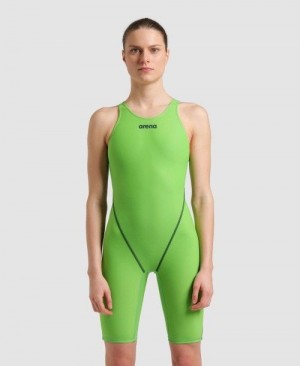 Dámské Plavky Arena Powerskin St Next Emerald Green Limited Edition Open Back Tyrkysové Zelene | 2164-NDUXJ