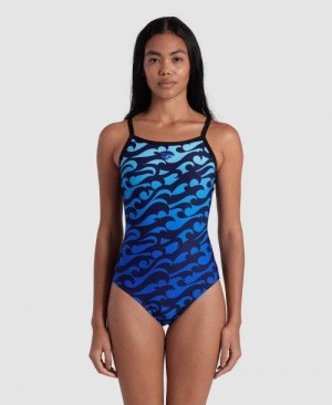 Dámské Plavky Arena Surfs Up Light Drop Back Swimsuit Viacfarebný | 8376-BTLWR
