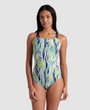 Dámské Plavky Arena Zebra Stripes Swim Pro Back Swimsuit Viacfarebný | 7218-SMGPC