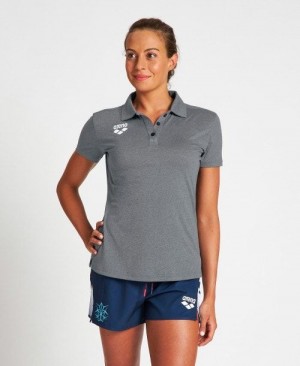 Dámské Polo Triko Arena Usa Tech Polo Šedé | 6530-XSYND