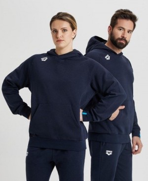 Dámské Svetry Arena Team Hooded Sweatshirt Panel Tmavě Blankyt | 1756-XLVOM