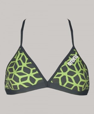 Dámské Top Arena Carbonics Tie Back Top Šedé | 8159-AWDSR