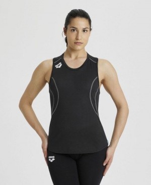 Dámské Top Arena Muscle Back Tank Top Černé Černé | 2659-SAUDY
