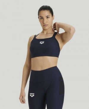 Dámské Top Arena Solid Bra Top Tmavě Blankyt | 8267-XAZVE