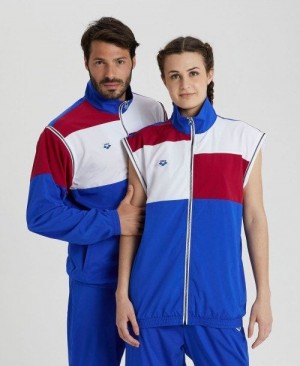 Pánské Bundy Arena Icons Convertible Jacket Blankyt Vínové Bílé | 5028-LNYTJ