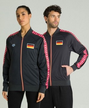 Pánské Bundy Arena Relax Iv Nations Team Jacket Šedé | 5491-UZPBM
