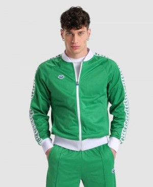 Pánské Bundy Arena Relax Iv Team Full-zip Jacket Zelene Bílé Zelene | 6805-CTXRD