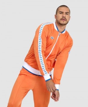 Pánské Bundy Arena Relax Iv Team Full-zip Jacket Bílé Bílé | 4817-QONTD