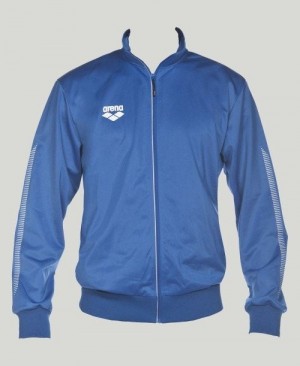 Pánské Bundy Arena Team Line Knitted Poly Jacket Královská Modrá | 9126-BLETF