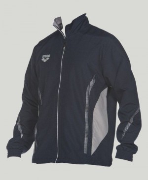 Pánské Bundy Arena Team Line Warm-up Jacket Tmavě Blankyt Šedé | 1369-PZJRF