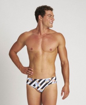 Pánské Kalhotky Arena Crazy Diamonds Brief Černé Bílé Viacfarebný | 8451-XBSUJ
