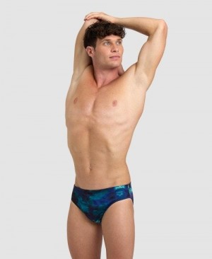 Pánské Kalhotky Arena Hero Camo Brief Zelene Viacfarebný | 3782-DRYVC
