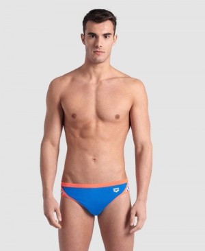 Pánské Kalhotky Arena Icons Brief Blankyt Světle Koralove | 0793-NSLUE