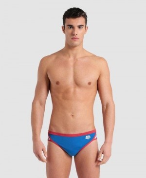 Pánské Kalhotky Arena Icons Brief Blankyt Červené | 5946-RGLWK