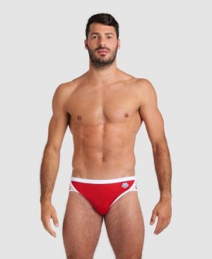 Pánské Kalhotky Arena Icons Brief Červené Bílé | 0169-BCLSV
