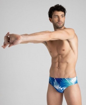 Pánské Kalhotky Arena Palm Print Brief Tmavě Blankyt Viacfarebný | 4293-GUJYL