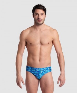 Pánské Kalhotky Arena Pool Tiles Swim Briefs Viacfarebný | 8634-XCZTK