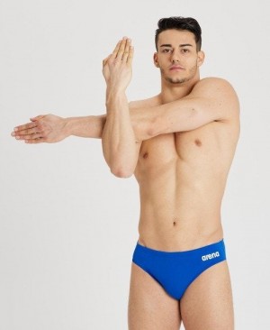 Pánské Kalhotky Arena Team Solid Brief Královská Modrá Bílé | 6735-ONSLP
