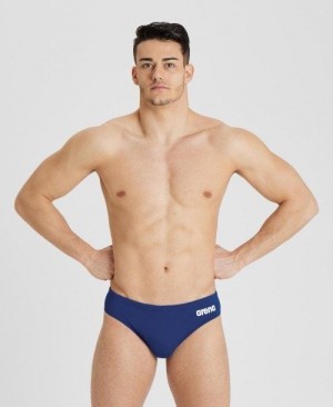 Pánské Kalhotky Arena Team Solid Brief Tmavě Blankyt Bílé | 8746-MRHDO
