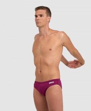 Pánské Kalhotky Arena Team Solid Brief Červené Bílé | 5081-MFRYP