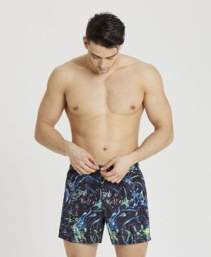 Pánské Kraťasy Arena Allover Beach Short Černé Viacfarebný | 5127-KDICP