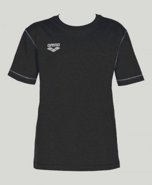 Pánské Kraťasy Arena Team Line Short Sleeve Tee Černé | 1653-HFYZN