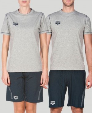Pánské Kraťasy Arena Team Line Short Sleeve Tee Šedé | 8751-MKHWB